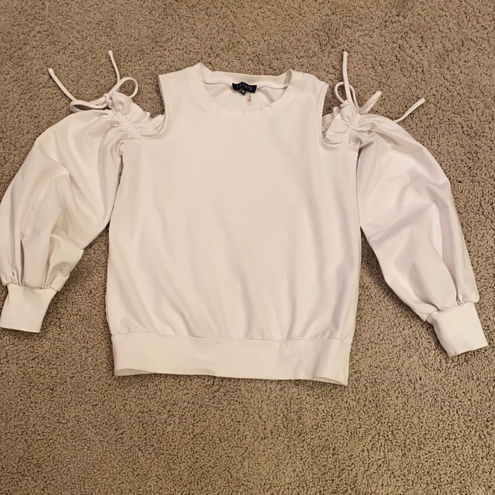 1. STATE XS WHITE ADORABLE SHIRT WOMENS FLAWLESS
